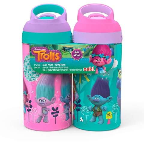 Zak Designs ocuklar in Trolls Su Matara (470ml)