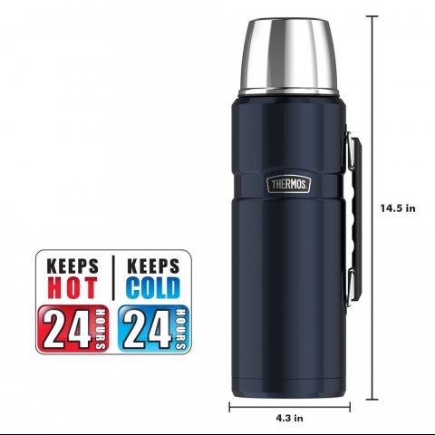 Thermos Paslanmaz elik Termos (2L)(Lacivert)