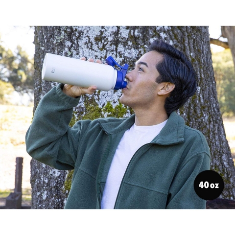 MIRA Paslanmaz elik Yaltml Termos (Beyaz) (1180mL)