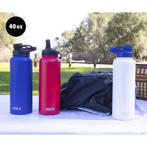 MIRA Paslanmaz elik Yaltml Termos (Beyaz) (1180mL)