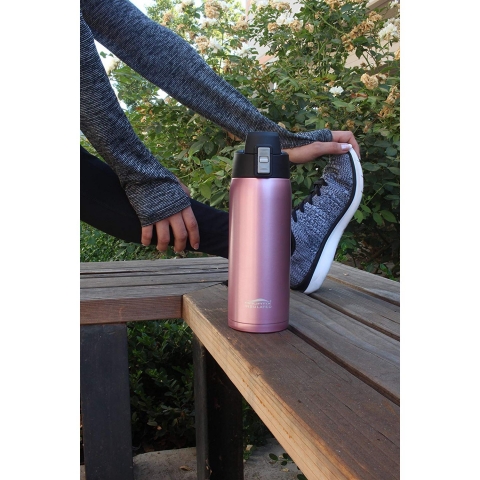 Aquatix Paslanmaz �elik Termos (Rose Gold) (620ml)