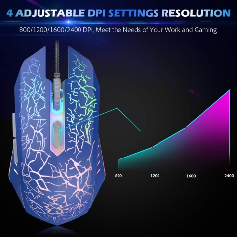 VersionTECH RGB Gaming Ergonomik Mouse