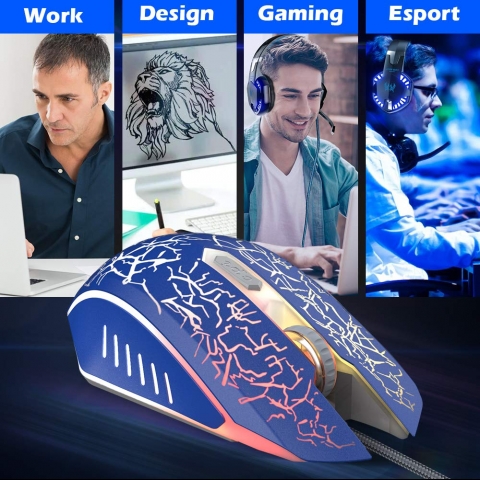 VersionTECH RGB Gaming Ergonomik Mouse