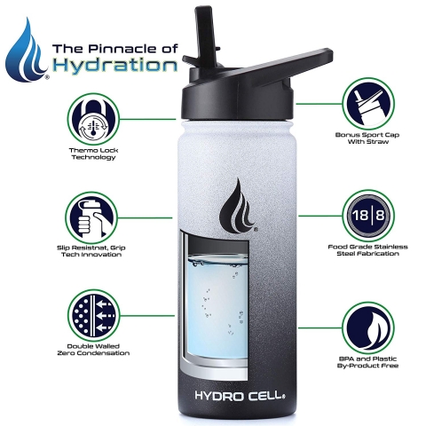 HYDRO CELL Paslanmaz �elik Matara (530ml) (Siyah/Beyaz)