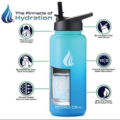 HYDRO CELL Paslanmaz �elik Matara (940ml) (Kar���k Mavili)