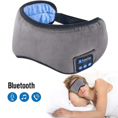 Homder Uyku Kulaklklar Bluetooth Kablosuz Gz Maskesi (Siyah)