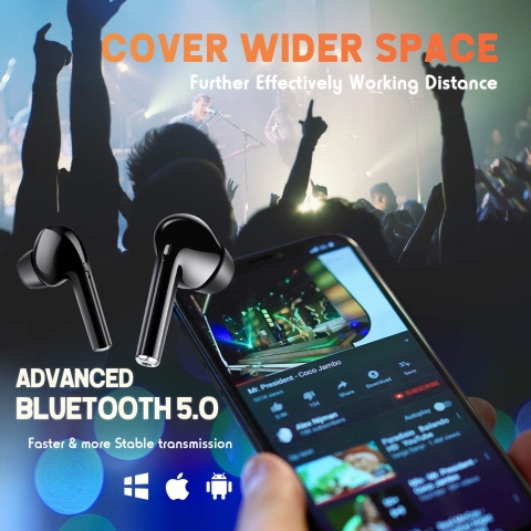 AEISTAR Bluetooth Kulak i Kulaklk