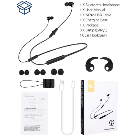 ELECITIZON Wireless Bluetooth V5.0 Kulak i Kulaklk