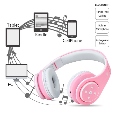 VOTONES �ocuklar ��in Bluetooth Kulak �st� Kulakl�k