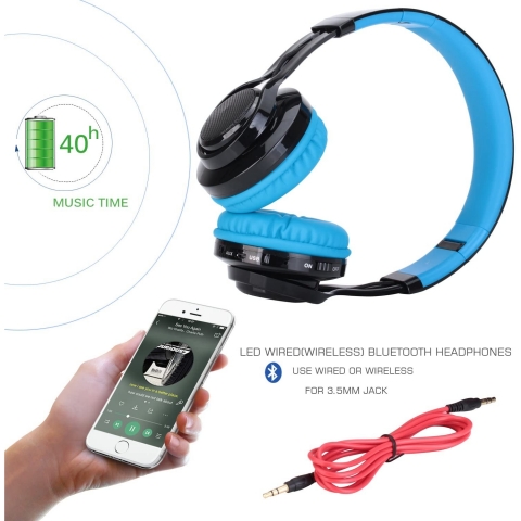 Riwbox AB005 Bluetooth Kulak st Kulaklk-Blue