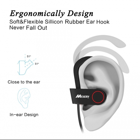 Ear-hook Earbuds IPX7 Su Geirmez Wireless Spor Kulaklk
