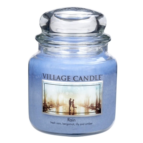 Village Candle Cam Kavanoz Kokulu Mum (Medium)(Rain)