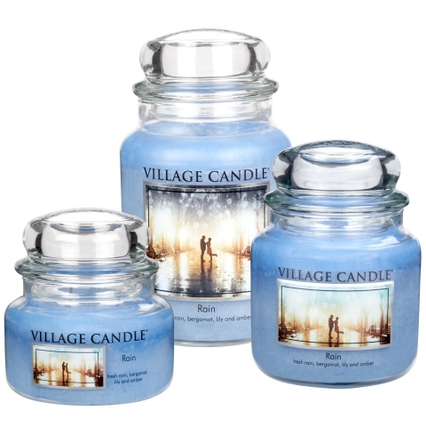 Village Candle Cam Kavanoz Kokulu Mum (Medium)(Rain)