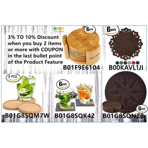 Dulce Cocina Bambu Bardak Altl (6 Adet)