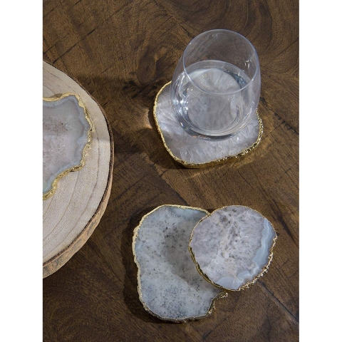 Best Home Fahion Akik Bardak Altl (White) (4 Adet)
