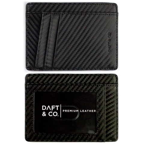 Daft And Co Deri RFID Engellemeli Kartlk (Siyah)