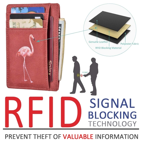Spiex nce Minimalist RFID Bloklamal Kartlk (Flamingo)