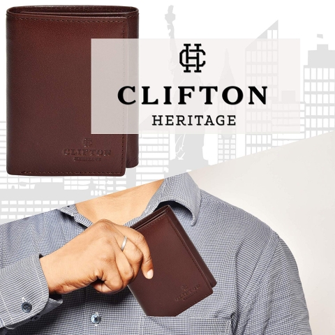 Clifton RFID Engellemeli Deri Erkek Czdan