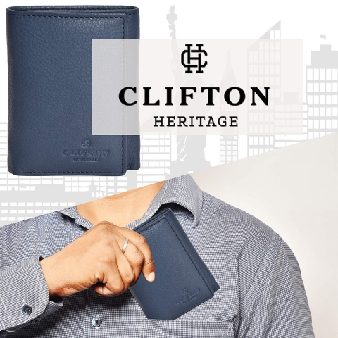 Clifton RFID Engellemeli Deri Erkek Czdan