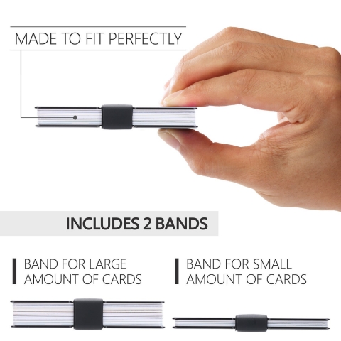 ROCO Minimalist Alminyum nce RFID Engellemeli Kartlk (Siyah)