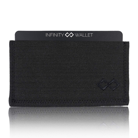 Infinity Wallet Erkek Minimal C�zdan (Siyah)