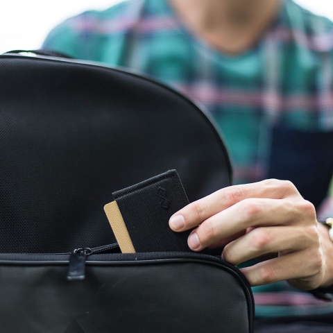 Infinity Wallet Erkek Minimal C�zdan (Siyah)