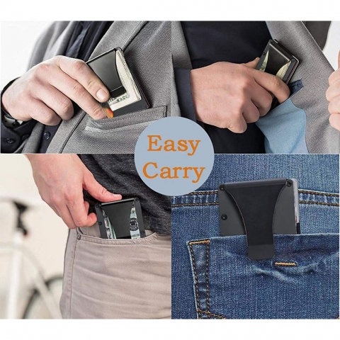 Kenpal Minimalist Erkek Kartl�k (Siyah)