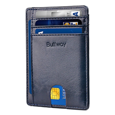 Buffway nce Minimal RFID Engellemeli Kartlk (Lacivert)