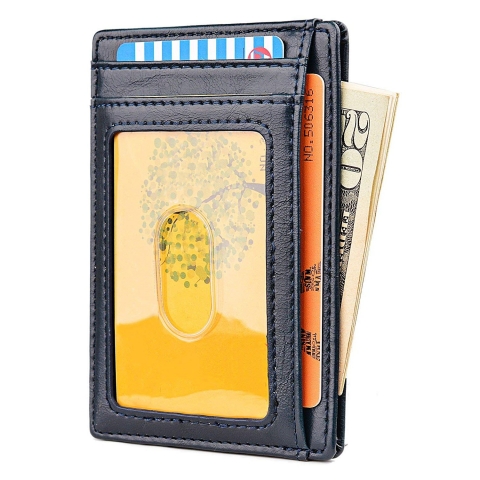 Buffway nce Minimal RFID Engellemeli Kartlk (Lacivert)