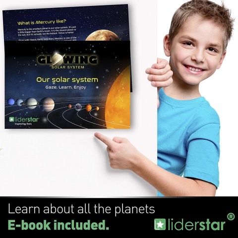LIDERSTAR Gece Parlayan Gezegenler Duvar Sticker