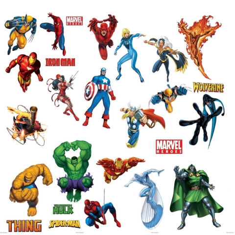 Marvel Heroes Duvar Sticker