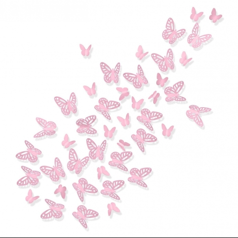 Luxbon 3D Kelebek Duvar Sticker (100 Adet)