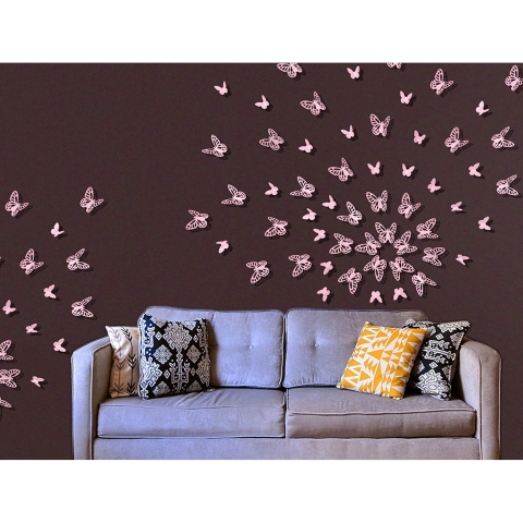 Luxbon 3D Kelebek Duvar Sticker (100 Adet)