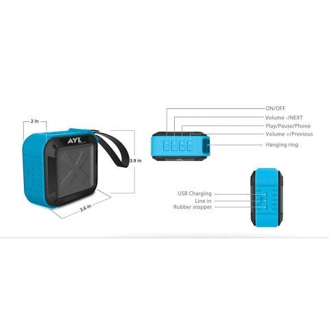 AYL Outdoor Su Geirmez Bluetooth 4.1 Hoparlr