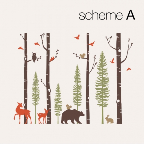 Simple Shapes A�a� Duvar Sticker