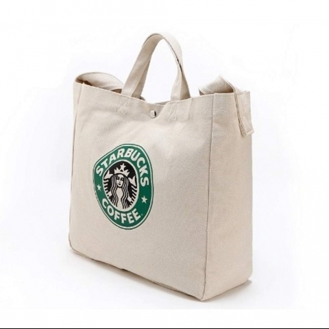 Starbucks Logolu Kanvas anta