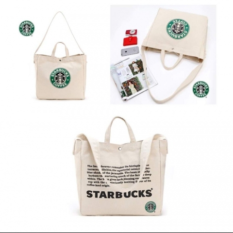Starbucks Logolu Kanvas anta