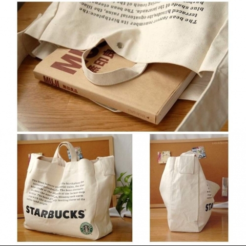 Starbucks Logolu Kanvas anta