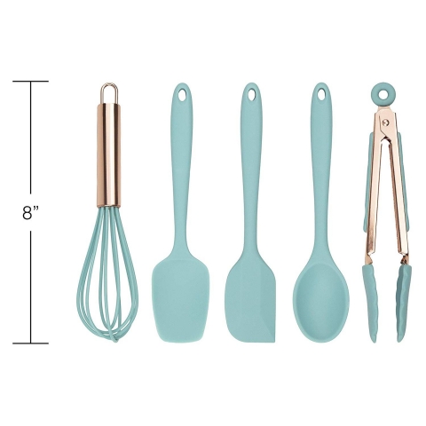 Cook With Color Mutfak Gere�leri Seti (5 Par�a)(Mint/Gold)
