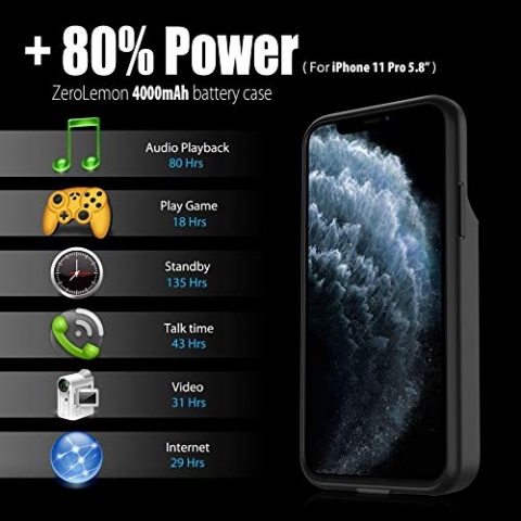 ZEROLEMON iPhone 11 Pro Bataryal Klf (4000mAh)