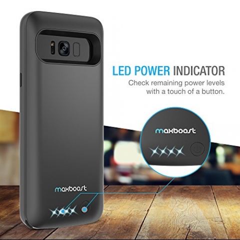Maxboost Galaxy S8 Plus Bataryal Klf (5000mAh)-Black