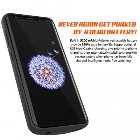 PunkCase Galaxy S9 Plus Bataryal Klf (5000mAh)-Navy
