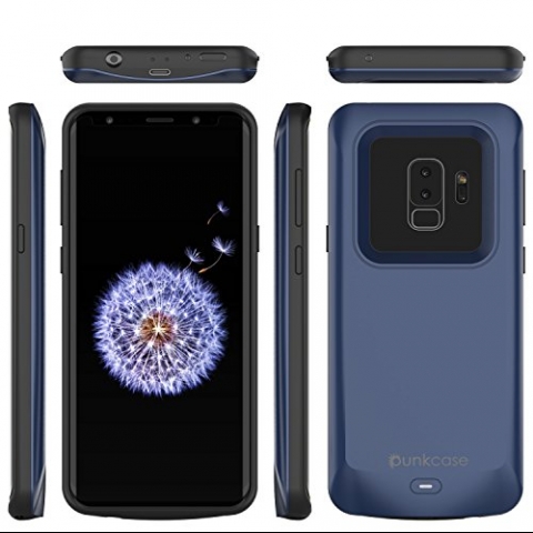 PunkCase Galaxy S9 Plus Bataryal Klf (5000mAh)-Navy