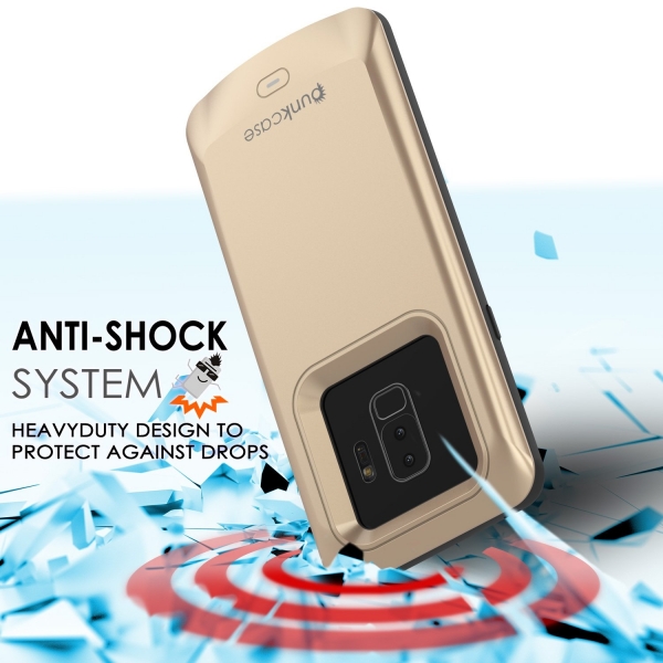 PunkCase Galaxy S9 Plus Bataryal Klf (5000mAh)-Gold