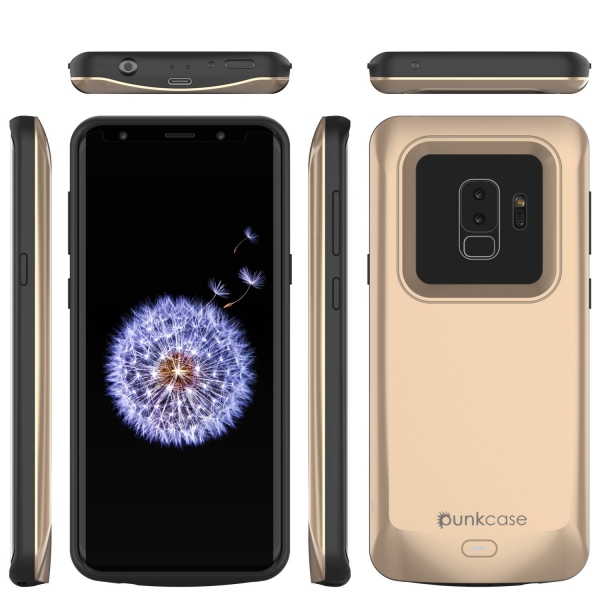 PunkCase Galaxy S9 Plus Bataryal Klf (5000mAh)-Gold