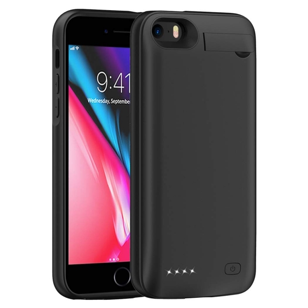 MAXBEAR iPhone SE Bataryal Klf (4500mAh)-Black