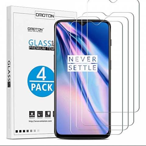 OMOTON OnePlus 7T Temperli Cam Ekran Koruyucu (4 Adet)