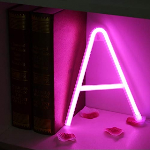Obrecis Neon A Harfli Ik (Pembe)