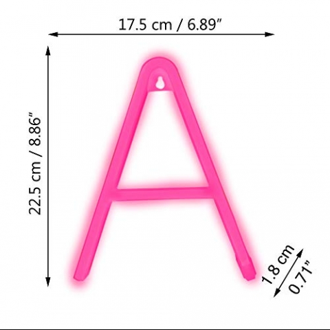 Obrecis Neon A Harfli Ik (Pembe)