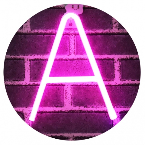 Obrecis Neon A Harfli Ik (Pembe)